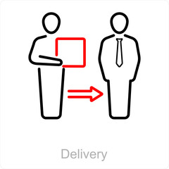 Delivery and parcel icon concept