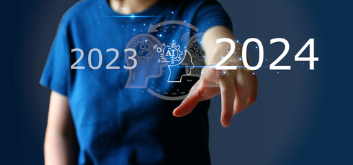 2024 Using AI technology development in business , industrial, banking Finance,  ecomerce, online...