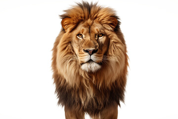 lion portrait isolated on transparent background - obrazy, fototapety, plakaty