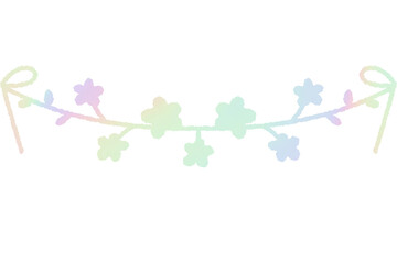 floral daisy flower cute minimal watercolor hanging border frame y2k hologram spring summer wedding day baby shower birthday decoration