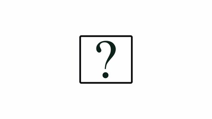 Question mark icon on white color background.