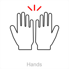Hands and fingers icon concept