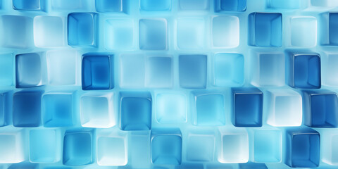 background of blue transparent cubes. Generative AI image.
