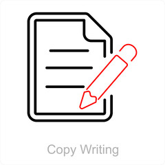 Copy Writing and blog icon concept