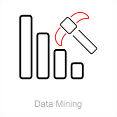 Data Mining and data icon concept