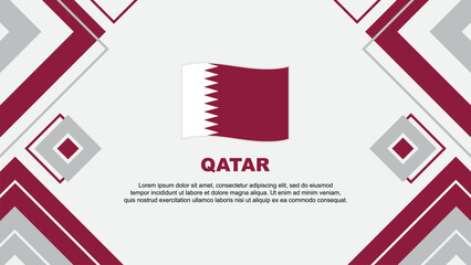 Qatar Flag Abstract Background Design Template. Qatar Independence Day Banner Wallpaper Vector Illustration. Qatar Background