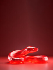Fototapeta premium background of red snake. Generative AI image.