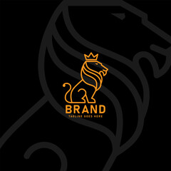 Fototapeta premium lion king logo