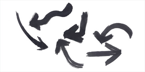 grunge arrow vector. grunge arrow brush. grunge arrow paint eps 10