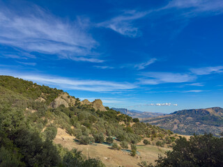 Panoramas along the paths of the Aspromonte national park.