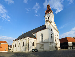 Gyor, Hungary. Church in the historical center of Gyor.