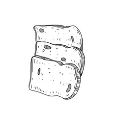 toast breakfast hand drawn
