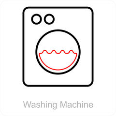 Obraz premium Washing Machine and machine icon concept 