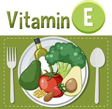 Educational Poster: Foods Containing Vitamin E