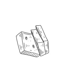 cheese slice handdrawn 