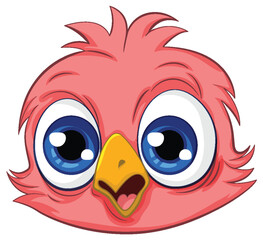 Cute owl chick cartoon isolated