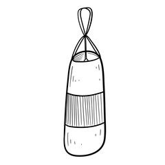 punching bag fitness hand drawn