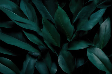 Dark mysterious style turtle leaf green leaves wallpaper