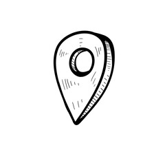 location camping handdrawn illustration 