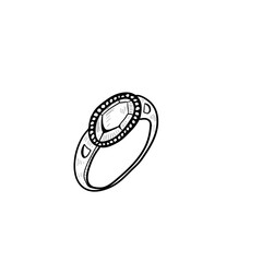 ring accessories handdrawn illustration 