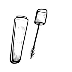 lipstick accessories handdrawn illustration 