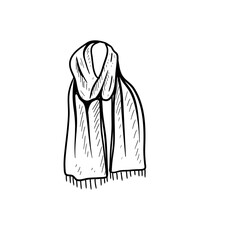 syal accessories handdrawn illustration 