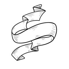 ribbon handdrawn illustration