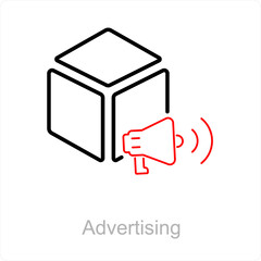 Advertising and advertise icon concept 