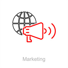 Marketing and advertisement icon concept 