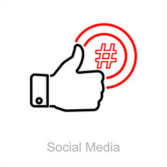Obraz premium Social Media and media icon concept 