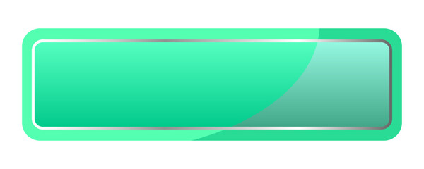 Fototapeta premium Green Web Glass Vector Button