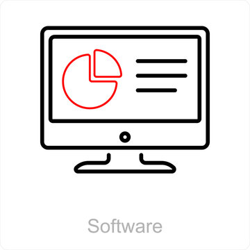 Software and custom icon concept 