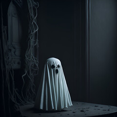 Free photo of the ghost could have a whimsical expression. Generative AI.