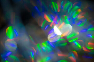 Multicolored rainbow large bokeh effect background