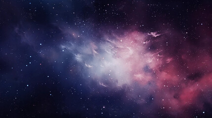 Fototapeta na wymiar Purple and blue stars in a space background