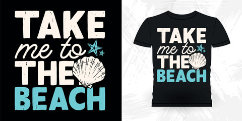 Funny Shell Collector Beach Shelling Vintage Seashell T-shirt Design