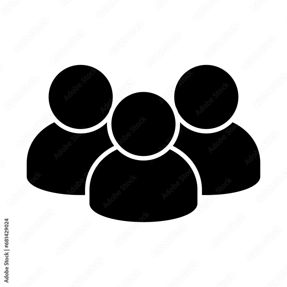 Poster people group teamwork icon vector design template on transparent background