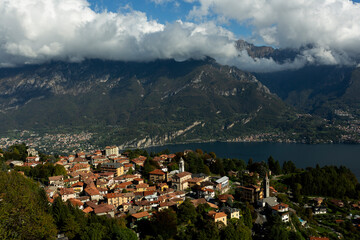 Amazing Landscape of the great Lake como and its mountains.