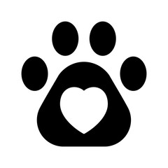 animal paw icon vector design template illustrator on transparent background
