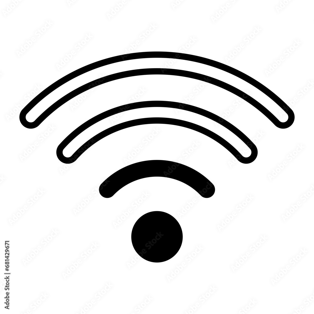 Poster wifi icon vector design template illustrator on transparent background
