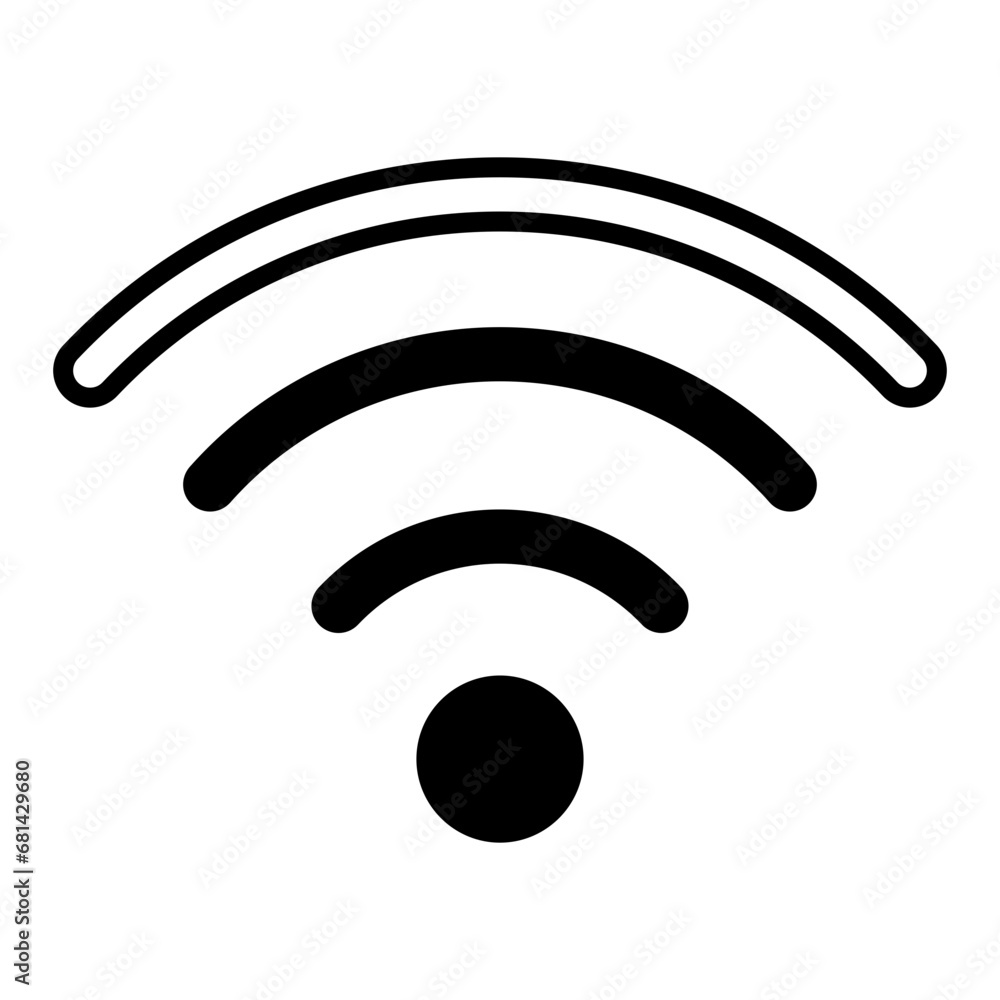 Poster wifi icon vector design template illustrator on transparent background