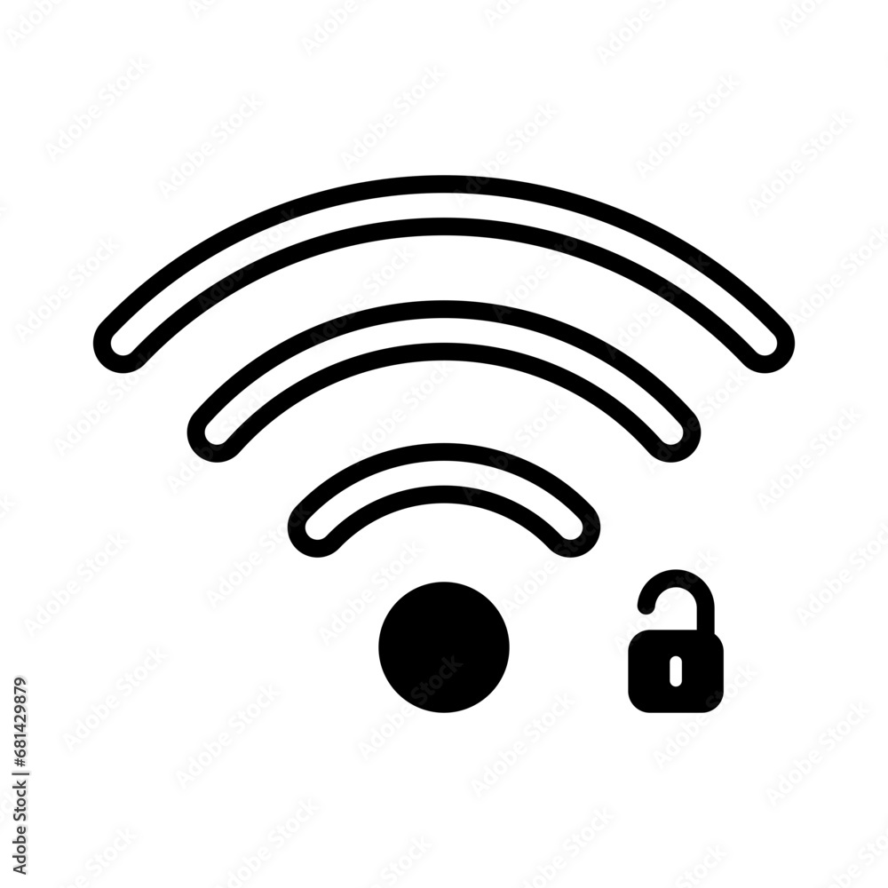 Poster wifi icon vector design template illustrator on transparent background