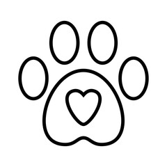 animal paw icon vector design template illustrator on transparent background