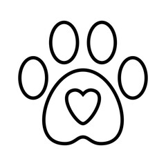 animal paw icon vector design template illustrator on transparent background