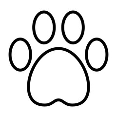 animal paw icon vector design template illustrator on transparent background - obrazy, fototapety, plakaty