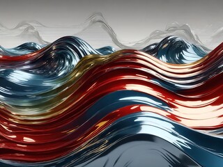 Close up texture of liquid shiny metal in silver gray color with highlights and shimmers. Liquid metallic texture, backdrop for web promotion. Generative AI 3d rendering illustration imitation