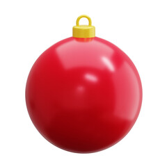 3D Rendering Christmas Ball Icon Object