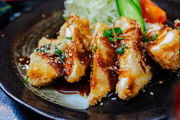 手作りチキンカツ定食