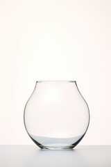 Empty glass vase on white background  AI generated illustration