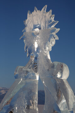 Ice figures from Baikal ice on Olkhon.